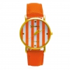 Montre orange Rayée
