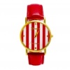 Montre rouge Rayée