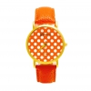 Montre orange Pois