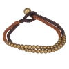 Bracelet double perle marron