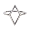 Bague argent femme losange - Bague Fine