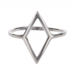 Bague argent femme losange - Bague Fine