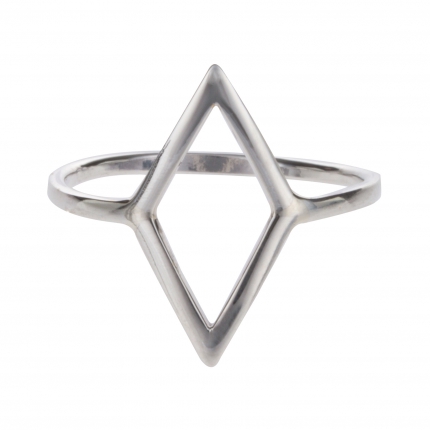 Bague argent femme losange - Bague Fine