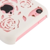 Coque Iphone 5C Blanche sculptures fleurs 