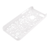 Coque Iphone 5C Blanche sculptures fleurs 
