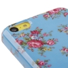 Coque Iphone 5C Bleue Motif Fleurs