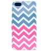 Etui portefeuille Iphone 5/5S/SE Chevrons roses et bleus