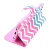 Etui portefeuille Iphone 6/6S Chevrons roses et bleus