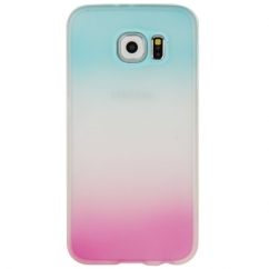 Coque Samsung Galaxy S6 silicone Dégradé bleu et rose
