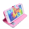 Etui portefeuille Samsung Galaxy S5 Chevrons roses et bleus