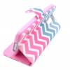 Etui portefeuille Samsung Galaxy S5 Chevrons roses et bleus
