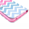 Etui portefeuille Samsung Galaxy S5 Chevrons roses et bleus