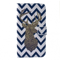 Etui portefeuille Samsung Galaxy S5 Chevron Cerf