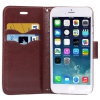 Etui portefeuille Iphone 6 Blanc imprimé Fleurs