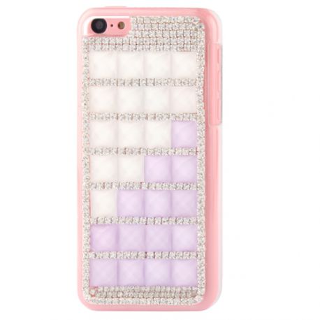 Coque Iphone 5C strass parme