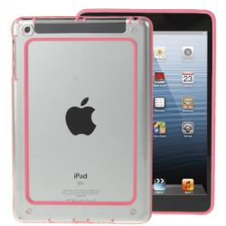 Bumper Ipad mini 1/2/3 transparent et rose