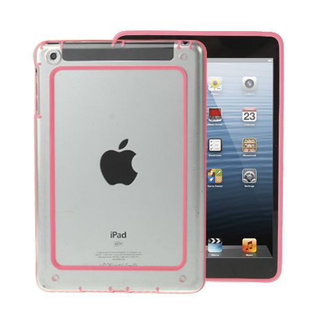 Bumper Ipad mini 1/2/3 transparent et rose