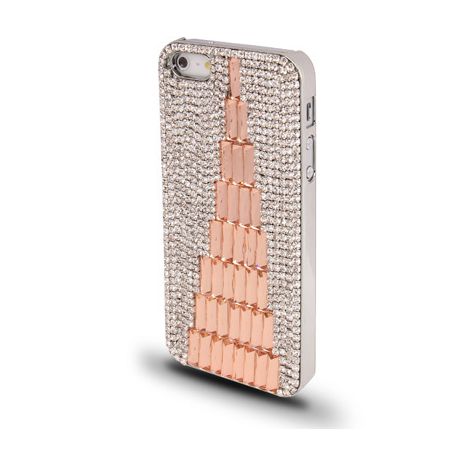 Coque Iphone 5 / 5S strass or rose