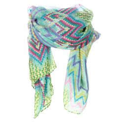 Foulard vert zig zag