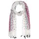 Foulard Femme Ethnique Pompon Noir