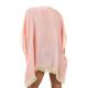 Tunique de plage rose poudré à frange - Tunique Femme