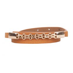 Ceinture femme camel fine chaine dorée