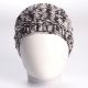 Bandeau tricot - Bandeau large maille chinée blanc et gris