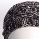 Bandeau tricot - Bandeau large maille chinée noir et blanc