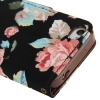 Etui portefeuille Iphone 4 / 4S Noir imprimé Fleurs