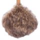 Porte clés pompon taupe 