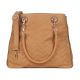 Sac à main camel surpiqures chevrons