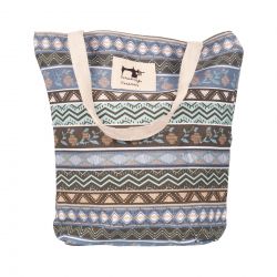 Sac cabas ethnique vert d'eau - Sac à Main