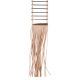 Sautoir doré frange suédine beige - Bijoux Femme