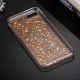 Coque Iphone 7 silicone transparente feuille or