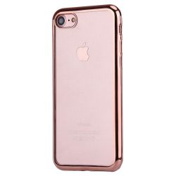 Coque Iphone 7 silicone transparente et rose gold
