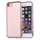 Coque Iphone 7 silicone transparente rose gold et strass