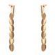 Boucles d'oreilles Pendantes Ovales Dorés - Boucles d'oreilles Longues