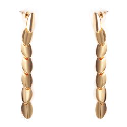 Boucles d'oreilles Pendantes Ovales Dorés - Boucles d'oreilles Longues