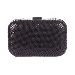 Minaudière maille noire détail argenté - Sac de soirée - Mariage