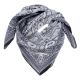 Foulard Bandana Paisley Gris Satiné - Foulard Femme