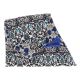 Bandana Fleurs Bleues Pompons - Foulard Pompon