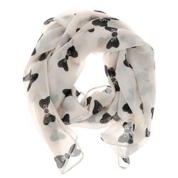 Foulard Voile Crème Noeud - Etole