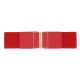 Ceinture large femme rouge détail doré