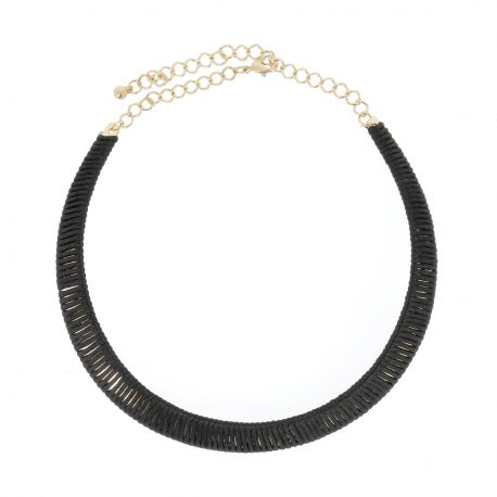 Collier Ras de Cou Noir - Collier Court 