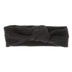 Bandeau Noué Côtelé Noir - Headband Noeud - Bandeau Cheveux