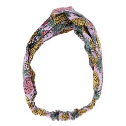 Bandeau Turban Ananas Rose - Bandeau Torsadé