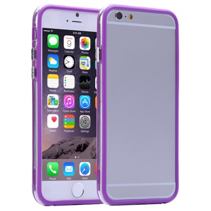 Bumper Iphone 6 plus Transparent et Violet