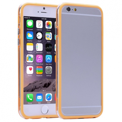 Bumper Iphone 6 plus Transparent et Orange