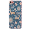 Coque Iphone 5C Bleu Motif Cerf