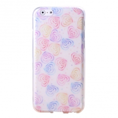 Coque Iphone 6 Nacré motif coeurs